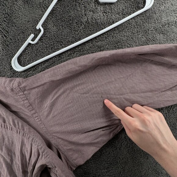 Ralph Lauren Blake Long Sleeve Cotton Button Up Shirt Brown Houndstooth 2XL - Picture 16 of 16